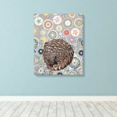 pangolin mandala canvas afdruk (Insitu (Houten vloer))