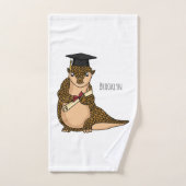Pangolin mignon diplômé dessin animé (Serviette à main)