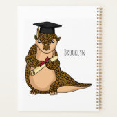 Pangolin mignon diplômé dessin animé (Dos)