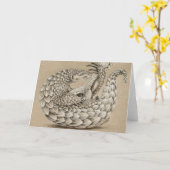 Pangolin par la carte de voeux de TACS (Fleur jaune)
