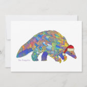 Pangolin Schattigee Bedreigde Soorten Custom Chris Feestdagenkaart (Voorkant)