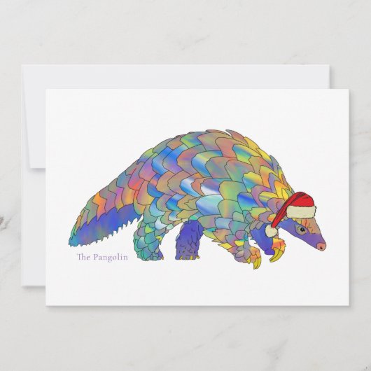 Pangolin Schattigee Bedreigde Soorten Custom Chris Feestdagenkaart (Voorkant)