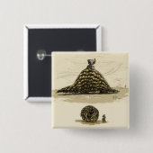 Pangolin Warrior Vierkante Button 5,1 Cm (Voorkant /achterkant)