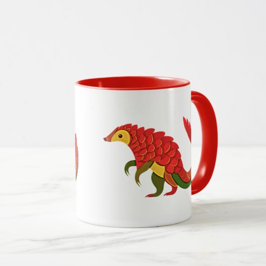 Pangolin Waterverf illustratie Mok (Voorkant rechts)