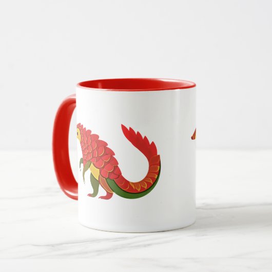 Pangolin Waterverf illustratie Mok (Voorkant links)