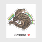 Pangolin Weird is geweldig Sticker (Vel)