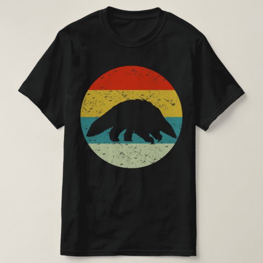 pangoline retro silhouette 70s t-shirt (Design voorkant)