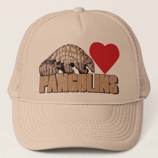 Pangolinen-hart Trucker Pet (Voorkant)
