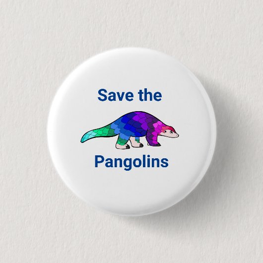 Pangolinespijn opslaan ronde button 3,2 cm (Voorkant)