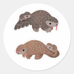Pangolins - donkere Sticker