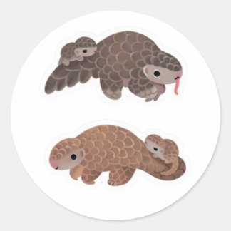 Pangolins - donkere Sticker