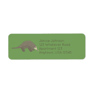 Pangolins Retouradreslabels Etiket