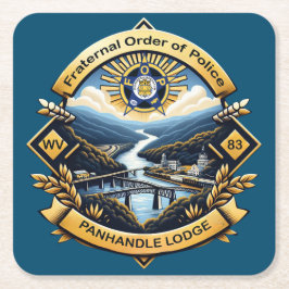 Panhandle Lodge 83 Onderzetters blauw bg
