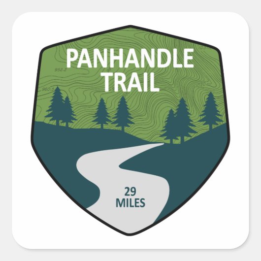 Panhandle Trail Vierkante Sticker (Voorkant)