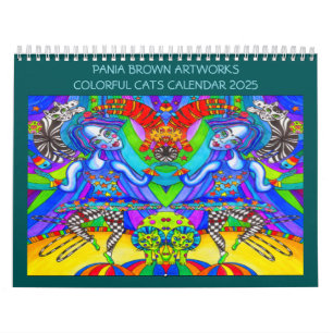 PANIA ARTWORKS BROWN CATS COLORÉS CALENDRIER 2025