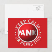 Panic Button carte postale personnalisée (Devant / Derrière)