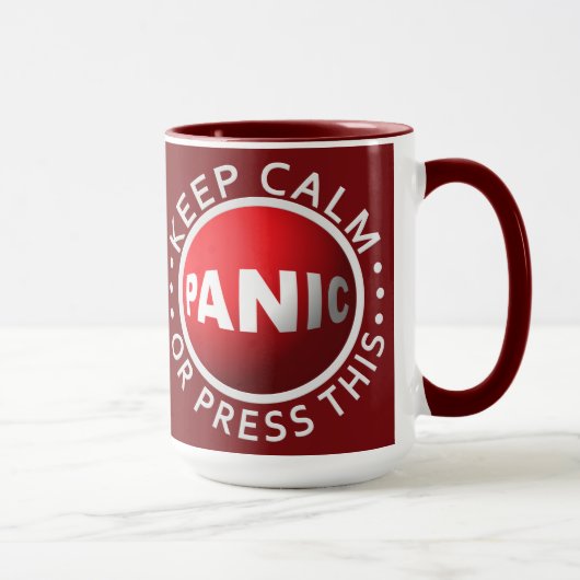 Panic Button mok - kies stijl (Rechts)