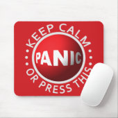 Panic Button mousepad Muismat (Met muis)