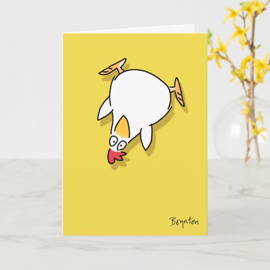Panic Chicken door Sandra Boynton Kaart (Gele Bloem)