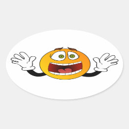 Panic Emoji Ovale Sticker
