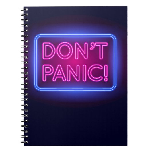 Panic Neon Sign Notitieboek (Voorkant)
