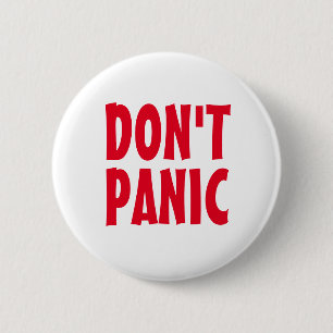 Panic Red Typography niet Motivatie Ronde Button 5,7 Cm