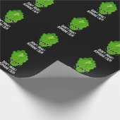 Panic Romaine Calm Funny Veggie Pun Dark BG Cadeaupapier (Hoek)