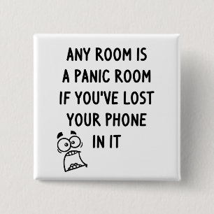 Panic Room Vierkante Button 5,1 Cm