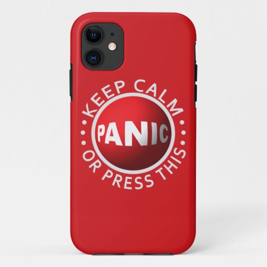 Paniek Button iPhone case (Achterkant)