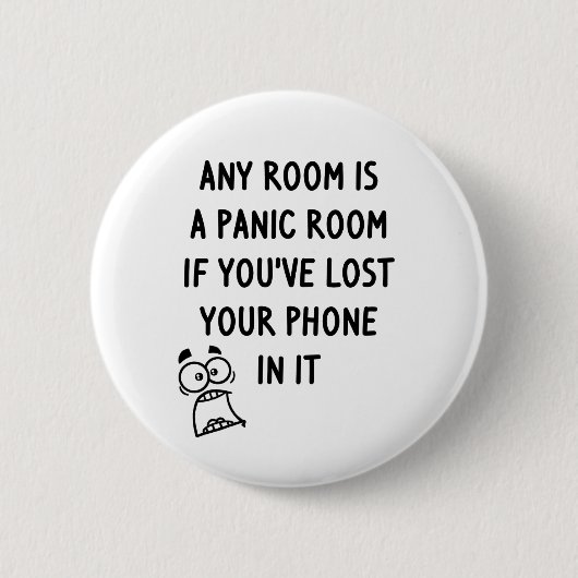 Paniek Kamer Ronde Button 5,7 Cm (Voorkant)