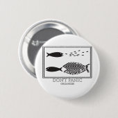 Paniek niet organiseren! ronde button 5,7 cm (Voorkant /achterkant)