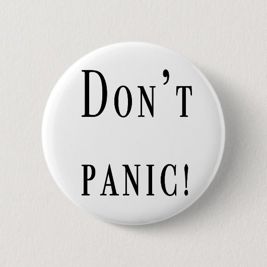 Paniekknop Dont Ronde Button 5,7 Cm (Voorkant)