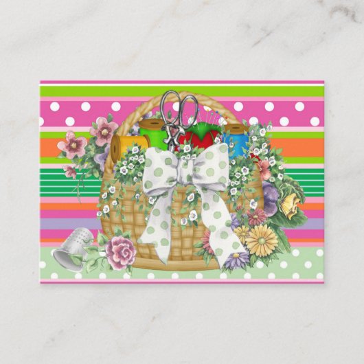 Panier à coudre carte d'affaires / boîtier (Devant)