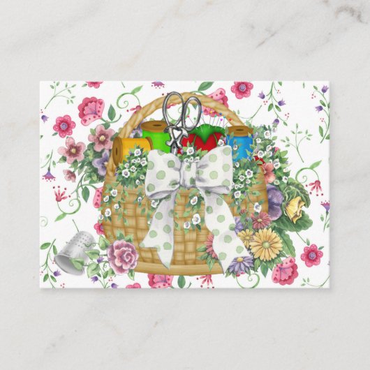 Panier à coudre carte d'affaires / boîtier (Devant)