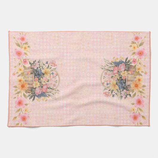 Panier à fleurs Serviette de cuisine d'inspiration (Horizontal)