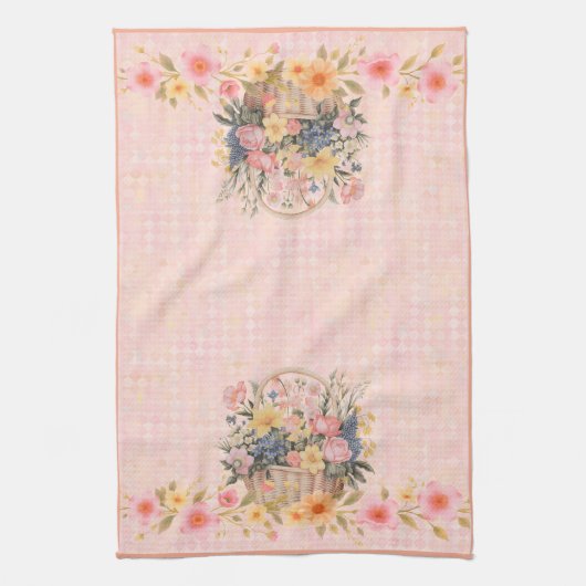 Panier à fleurs Serviette de cuisine d'inspiration (Vertical)