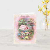 Panier à fleurs vintage Carte de voeux d'anniversa (Fleur jaune)