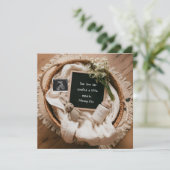 Panier adorable Grossesse rustique Faire-part (Debout devant)
