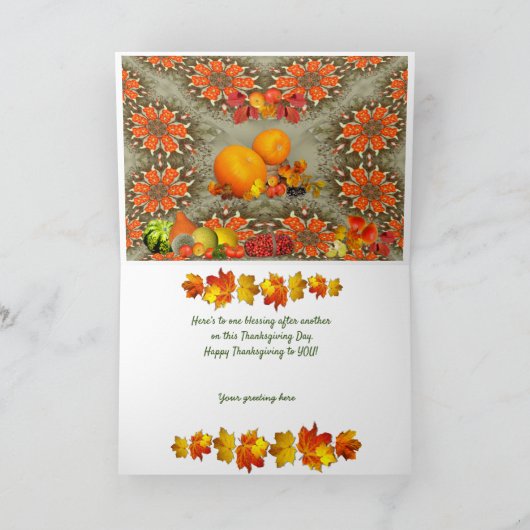 Panier Apple Carte de vacances Thanksgiving (Intérieur)