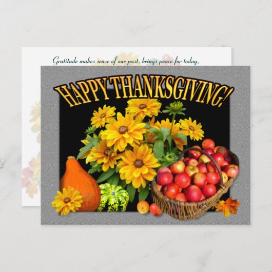 Panier Apple ~ Carte Thanksgiving (Devant / Derrière)