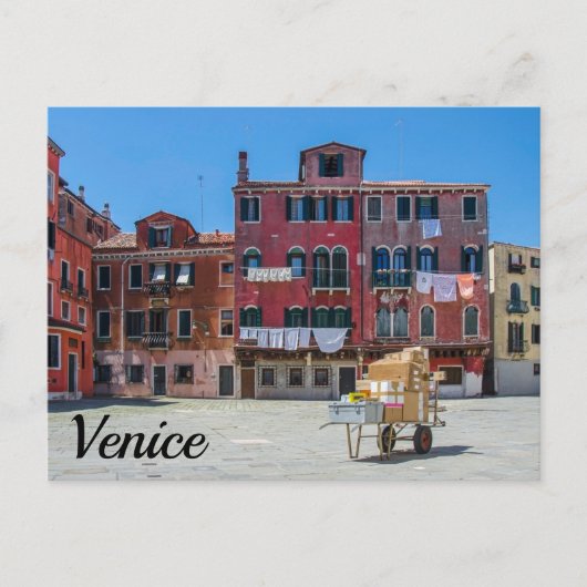 Panier avec boîtes à Venise Carte postale (Devant)