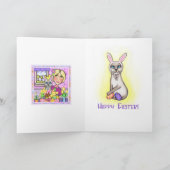 Panier cadeau de Pâques Chat et Carte de voeux de (Intérieur)