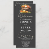 Panier de Citrouille programme de mariage gris pâl (Devant / Derrière)