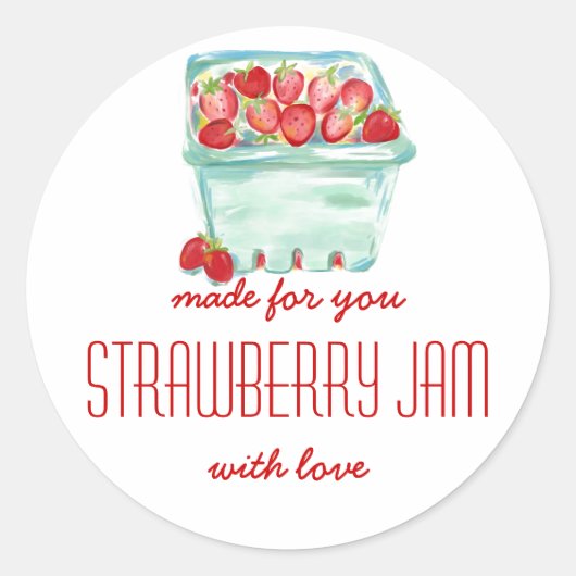 Panier de Étiquettes de confiture de fraises (Devant)