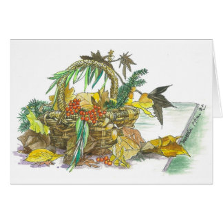 Panier de feuille d'automne