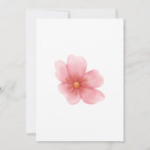 Panier de fleurs de cerisier de mariage Carte de v (Dos)