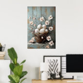 Panier de fleurs de Pâques, impression de printemp (Bureau à domicile)