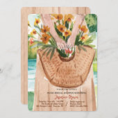 Panier de fleurs Invitation (Devant / Derrière)