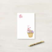 Panier de fleurs Post-it (Sur un bureau)