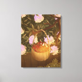 Panier de fraises de l'heure dorée sur toile (Recto)